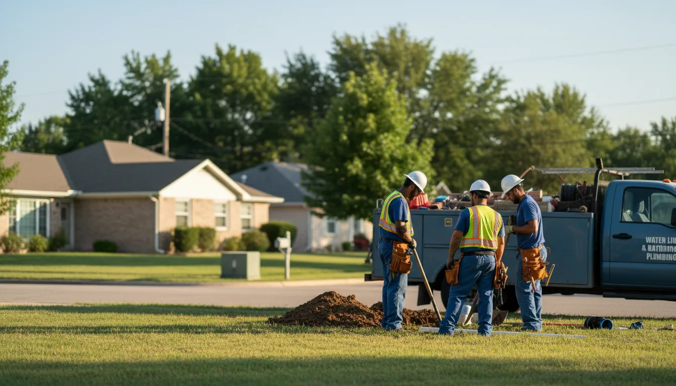 Residential water line and bathroom plumbing service in Orrick, MO